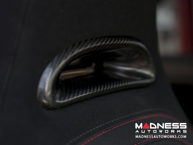 FIAT 500 ABARTH Headrest Inserts Carbon Fiber (4 pc set)